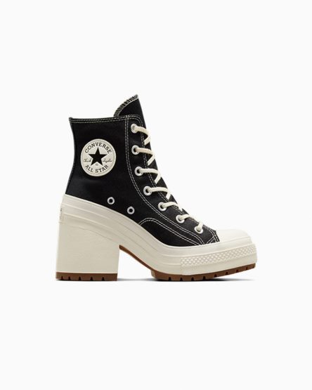 Black Converse Chuck 70 De Luxe Heel Women's High Top Shoes | SRI3718L4