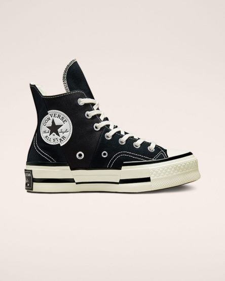 Black Converse Chuck 70 Plus Men's High Top Shoes | FSLI74839