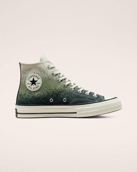 Black Converse Chuck 70 Scatter Dye Men's High Top Shoes | YAKI89134