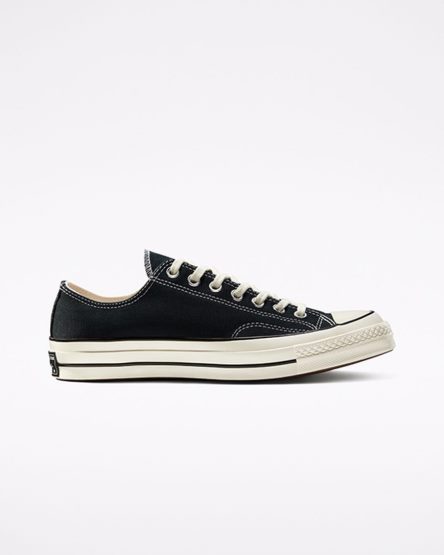 Black Converse Chuck 70 Vintage Canvas Men's Low Top Shoes | ZY7L318K4