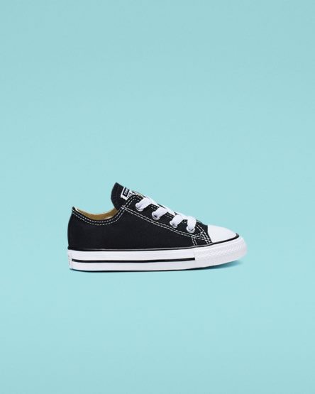 Black Converse Chuck Taylor All Star Classic Girls' Low Top Shoes | CE7913LKI