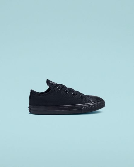 Black Converse Chuck Taylor All Star Classic Boys' Low Top Shoes | DI781K4L9