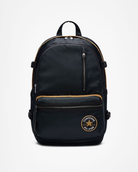 Black Converse Premium Straight Edge Women's Backpacks | KO873K491