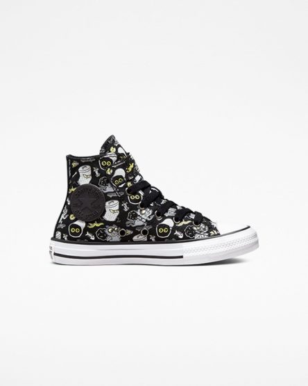 Black / Grey Converse Chuck Taylor All Star Easy-On Raccoons Girls' High Top Shoes | CE895L17I