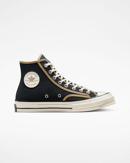 Black / Khaki Converse Chuck 70 Heavyweight Canvas Women's High Top Shoes | QZ74813L5