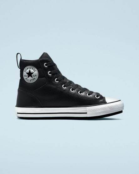 Black / White / Black Converse Chuck Taylor All Star Berkshire High Top Men's Winter Boots | GD78IKL43