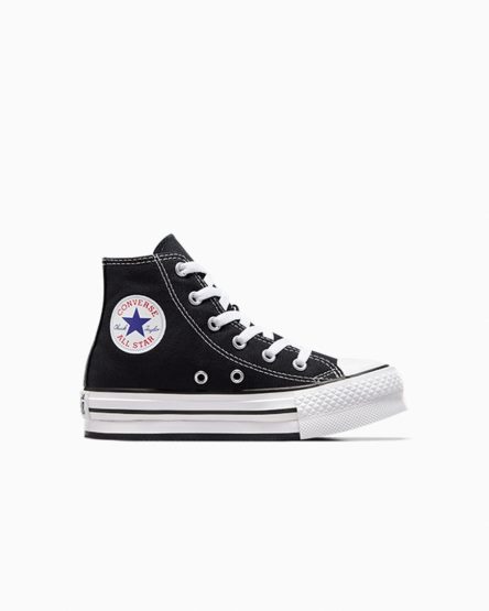 Black / White / Black Converse Chuck Taylor All Star Lift High Top Girls' Platform Shoes | IMK73L95I