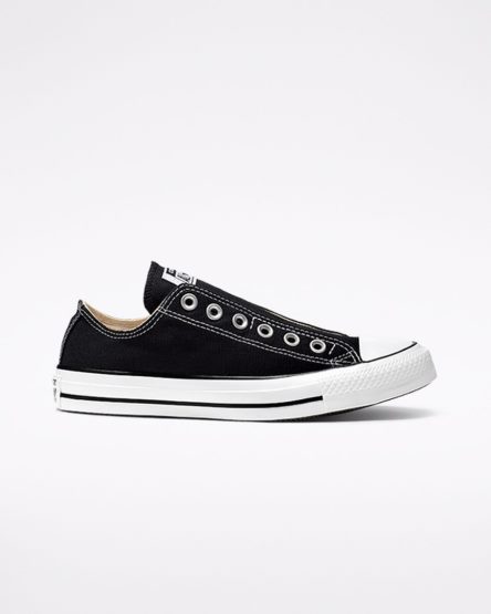 Black / White / Black Converse Chuck Taylor All Star Men's Slip On Shoes | YJ45873I9