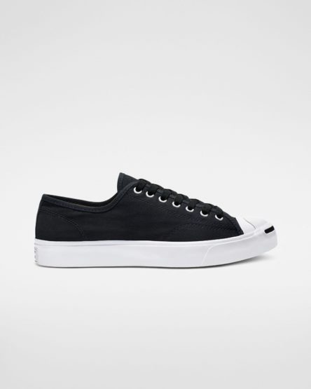 Black / White / Black Converse Jack Purcell Canvas Men's Low Top Shoes | BM413I8L9