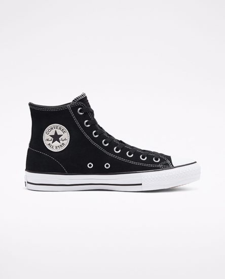 Black / White Converse CONS Chuck Taylor All Star Pro Suede Women's Skate Shoes | RH8L3K19I