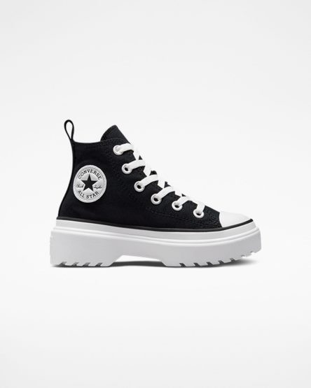 Black / White Converse Chuck Taylor All Star Lugged Lift Canvas High Top Girls' Platform Shoes | MX3179LI4