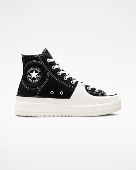 Black / White Converse Chuck Taylor All Star Construct Women's High Top Shoes | NC1K7L945