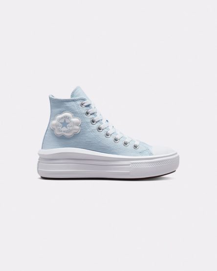 Blue Converse Chuck Taylor All Star Move Cloud Patch High Top Girls' Platform Shoes | ZW4371598