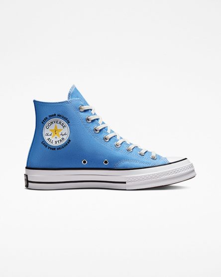 Blue / Multicolor / White Converse x Sky High Farm Workwear Chuck 70 Men's High Top Shoes | SRLI84197