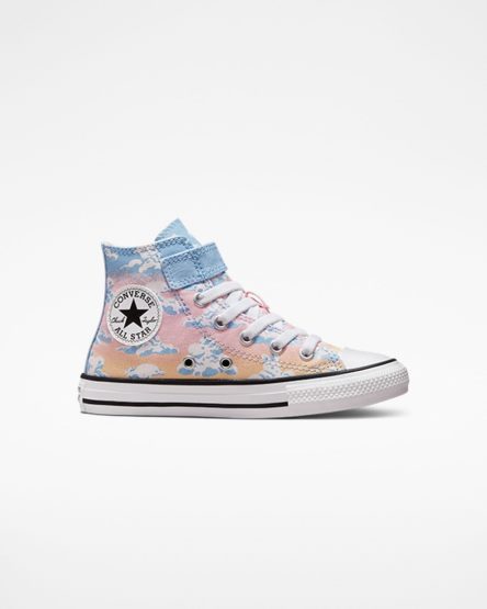 Blue / Orange Pink Converse Chuck Taylor All Star Easy-On Cloud Gazer Girls' High Top Shoes | RC1594K38