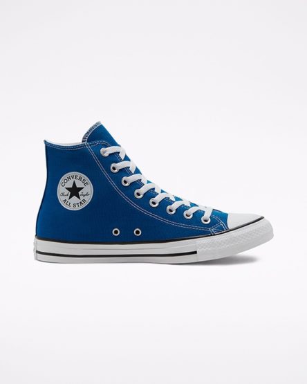 Blue / White Converse Chuck Taylor All Star Seasonal Color Women's High Top Shoes | OK497K583