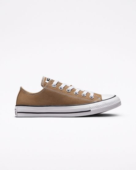 Brown / White / Black Converse Chuck Taylor All Star Seasonal Color Men's Low Top Shoes | KR4L81579