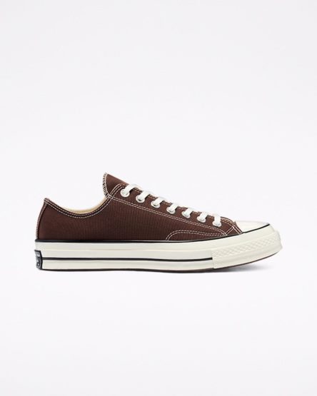 Dark Brown / Black Converse Chuck 70 Vintage Canvas Women's Low Top Shoes | LYKI58794