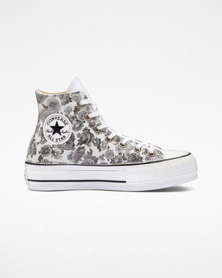 Flower Converse Chuck Taylor All Star Lift LTD Floral High Top Women's Platform Shoes | CL195783L