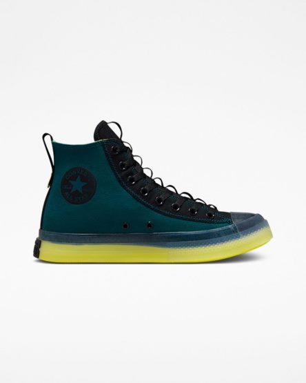 Green / Black Converse Chuck Taylor All Star CX Explore Edge Glow Women's High Top Shoes | PII185LK7