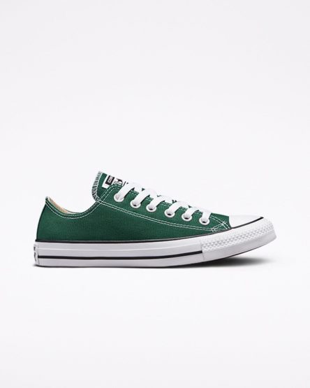 Green / White / Black Converse Chuck Taylor All Star Seasonal Color Women's Low Top Shoes | JNK3L1754