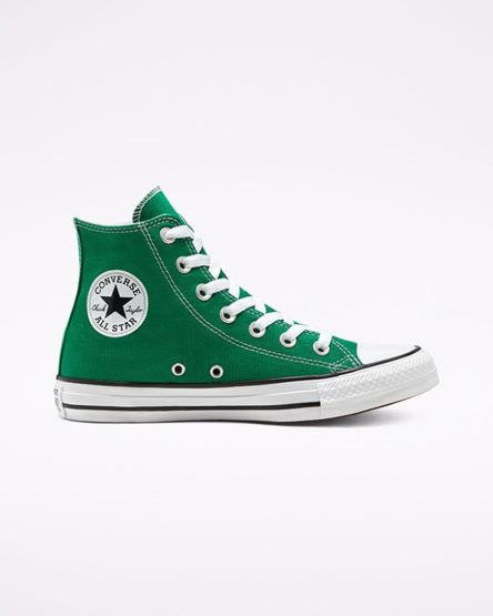 Green / White Converse Chuck Taylor All Star Classic Women's High Top Shoes | JT931I587