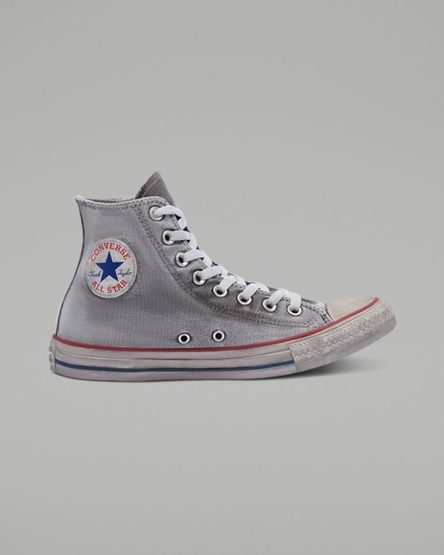 Grey / White Converse Chuck Taylor All Star Canvas Smoke Men's High Top Shoes | JVL538719