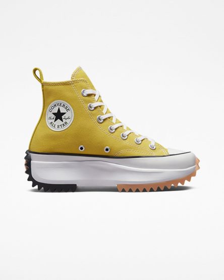 Lemon / Black / White Converse Run Star Hike High Top Women's Platform Shoes | AK3175L98