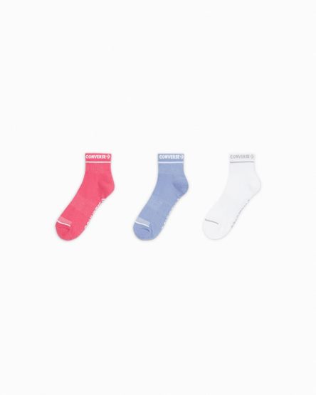 Multicolor Converse 3-Pack Made For Chucks High-Cut Ankle Women's Socks | LC1LIK394