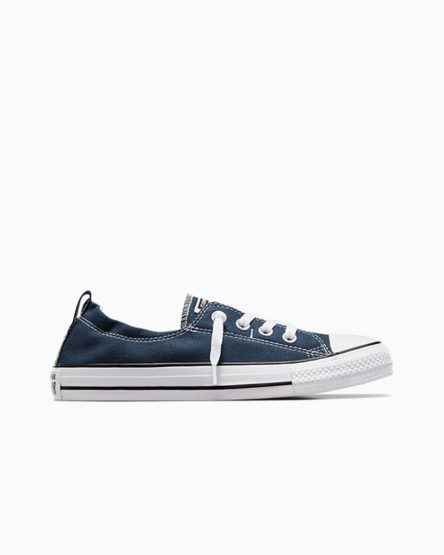 Navy Converse Chuck Taylor All Star Shoreline Women's Slip On Shoes | YOI53741K