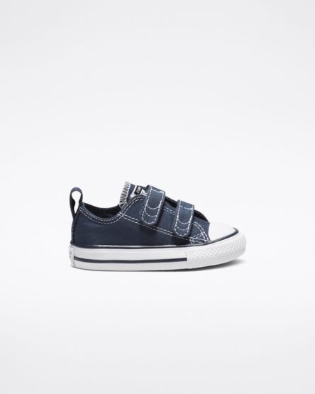 Navy / White Converse Chuck Taylor All Star Easy-On Boys' Low Top Shoes | HY7L4831I