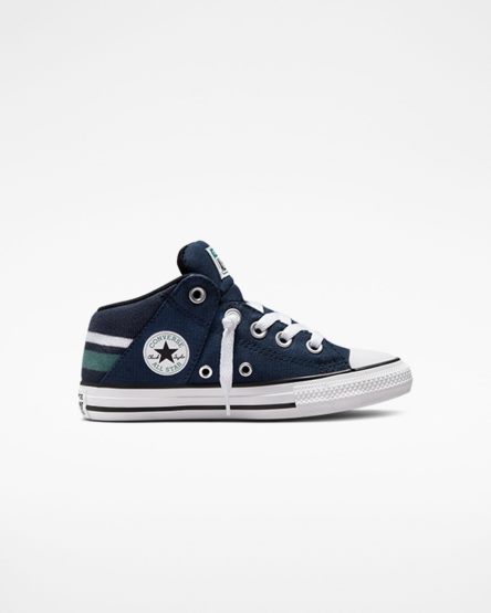 Navy / White Converse Chuck Taylor All Star Axel Varsity Club Girls' High Top Shoes | LAK5743L1