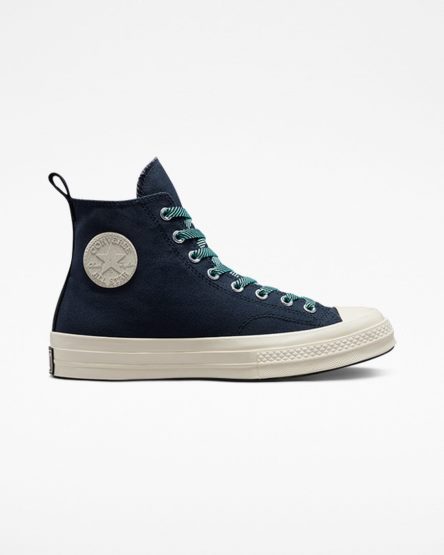 Obsidian / Light Turquoise Converse Chuck 70 Counter Climate GORE-TEX Men's High Top Shoes | SBL39I574