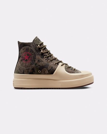 Olive / Beige Converse Chuck Taylor All Star Construct Black Joy Women's High Top Shoes | RALK518I7