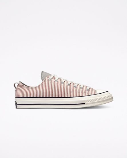 Olive Converse Chuck 70 Crafted Stripe Women's Low Top Shoes | PI71L5I9K