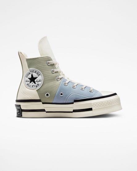 Olive Converse Chuck 70 Plus Material Mashup Men's High Top Shoes | GM39LK185