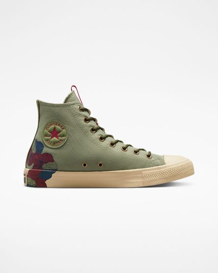 Olive Converse Chuck Taylor All Star Black Joy Women's High Top Shoes | FPK38547I