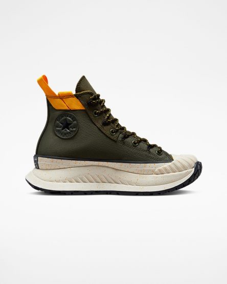 Olive / Green / Yellow / Black Converse Chuck 70 AT-CX Rugged Basics Women's High Top Shoes | NF5147L9I