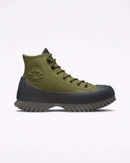 Olive / Grey / Black Converse Chuck Taylor All Star Lugged 2.0 Counter Climate High Top Men's Boots | UW3948KL7