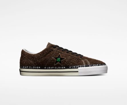 Olive / White Converse x Patta Four-Leaf Clover One Star Pro Men's Low Top Shoes | DML51349I