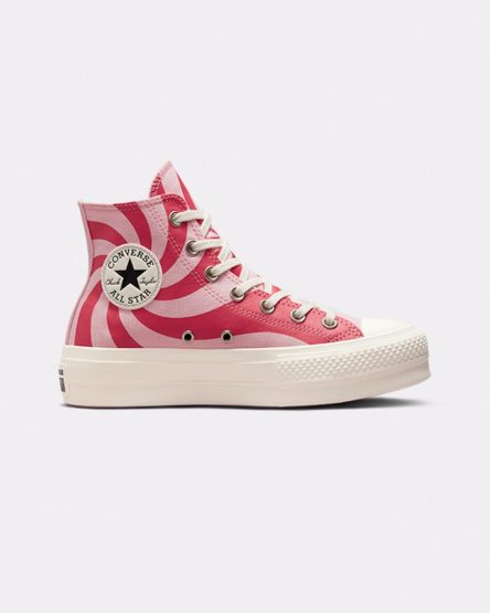 Orange Pink Converse Chuck Taylor All Star Lift Color Candy High Top Women's Platform Shoes | BN51IK4L7