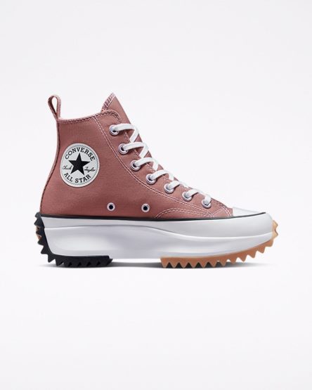 Pink / Black / White Converse Run Star Hike Seasonal Color High Top Men's Platform Shoes | QJ798K34I