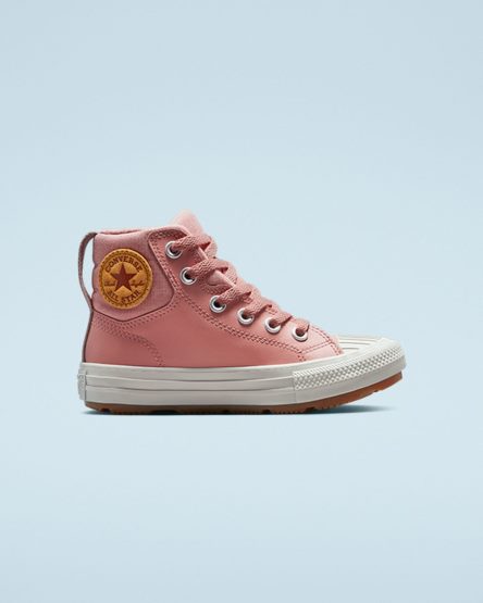 Pink Converse Leather Chuck Taylor All Star Berkshire Boot Color Girls' High Top Shoes | JZ7I93148