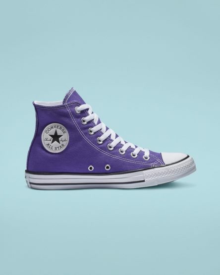 Purple Converse Chuck Taylor All Star Classic Women's High Top Shoes | XQ79LKI35