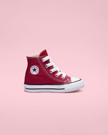 Red Converse Chuck Taylor All Star Classic Girls' High Top Shoes | LN489ILK1