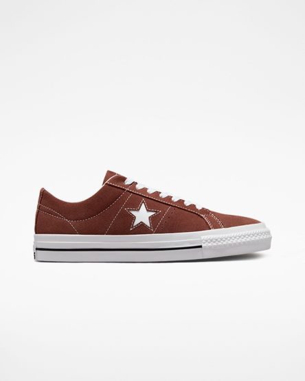 Red / White / Black Converse One Star Pro Men's Skate Shoes | IP83L7549