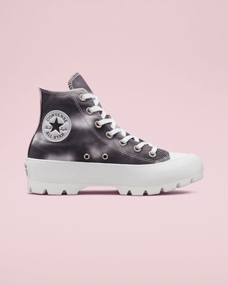 Silver / White Converse Muted Cloud Wash Lugged Chuck Taylor All Star Women's High Top Shoes | UL91K587L