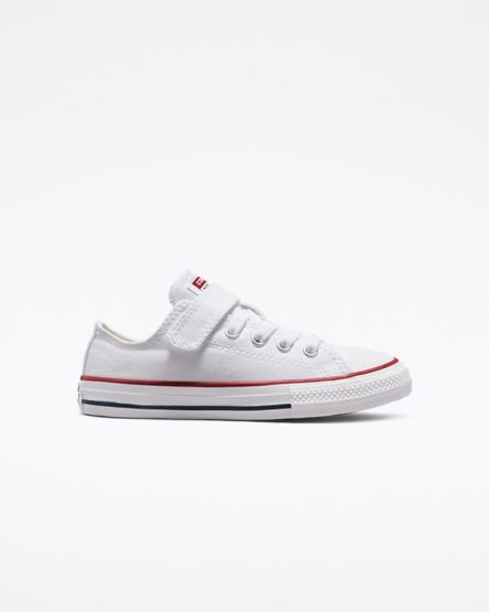 White / Beige Converse Chuck Taylor All Star Easy-On Girls' Low Top Shoes | NC1K3L54I