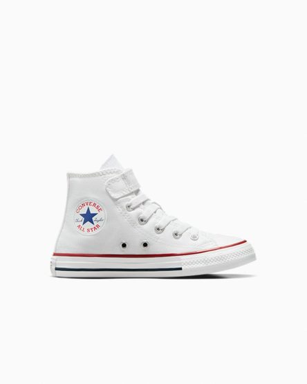 White / Beige Converse Chuck Taylor All Star Easy-On Girls' High Top Shoes | VM3LKI175