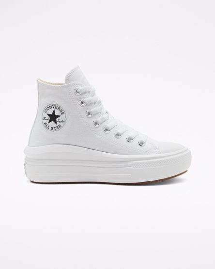 White / Beige White / Black Converse Chuck Taylor All Star Move High Top Women's Platform Shoes | GF4185KIL